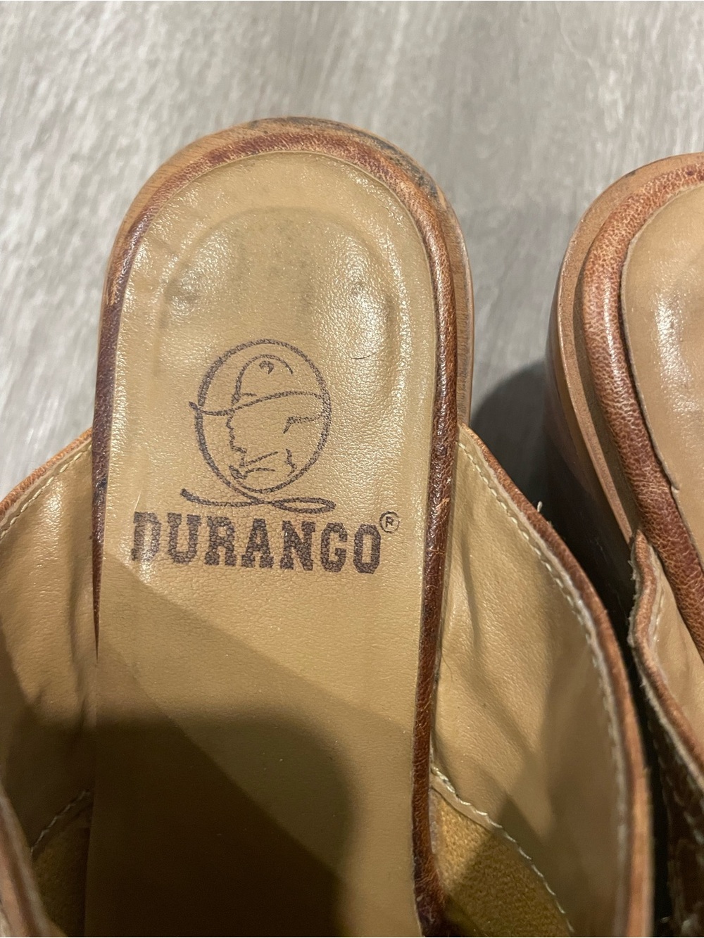 Durango Brown Leather Slip-On Western Mules - Picture 9 of 10